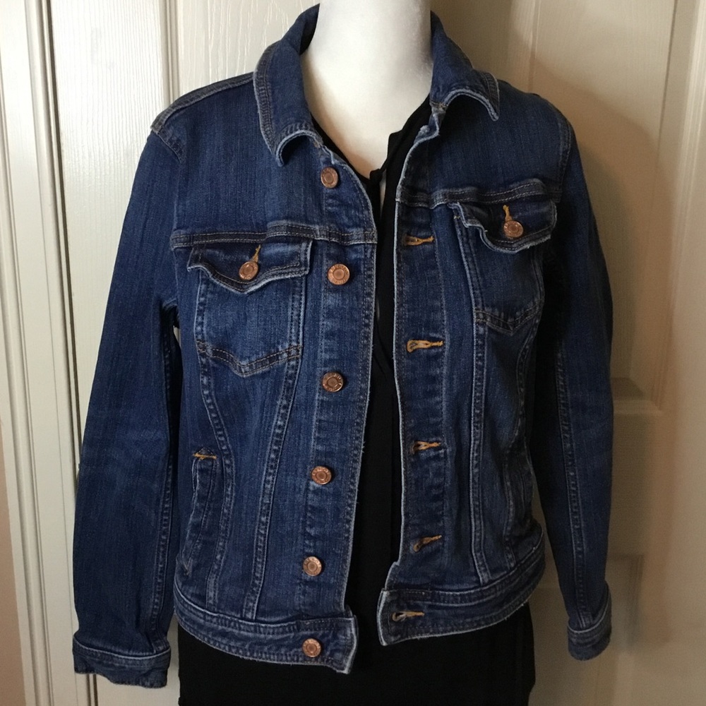 Talbots Classic Dark Wash Jean Jacket - Petite Small